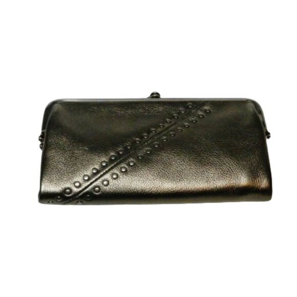 Hobo $188 Lauren Studded Pewter Clutch Wallett NWT! - Picture 3 of 4